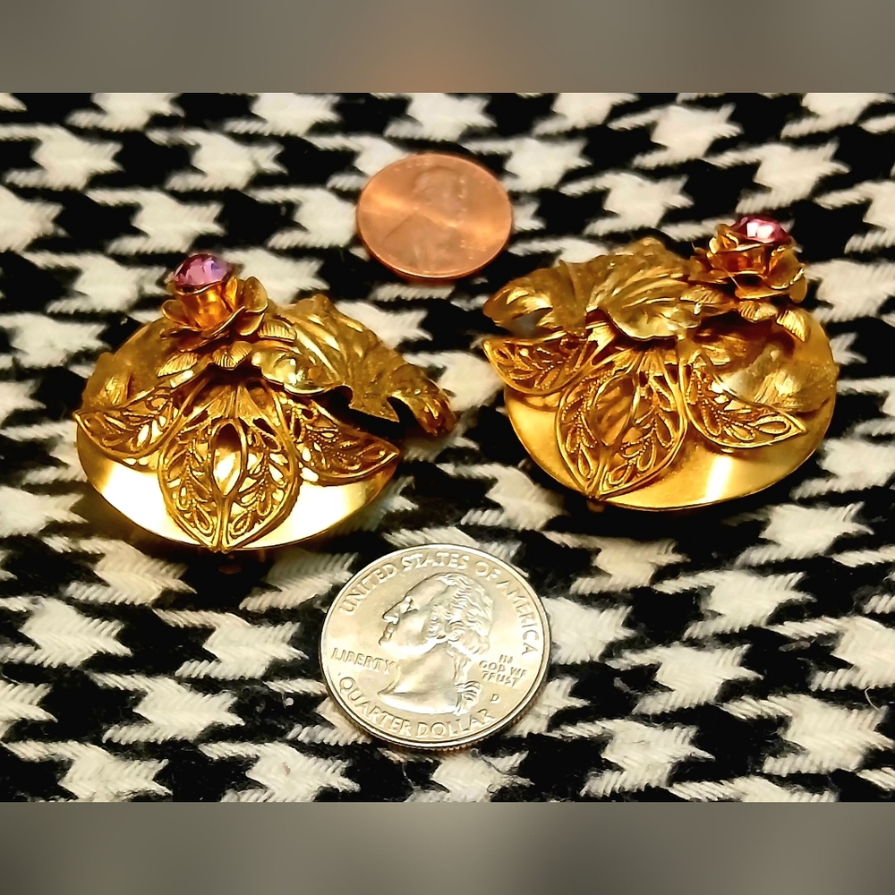 Vintage 80s Glam Oversized Clip-on Earrings